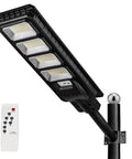 Solar Street Light With Motion Sensor No Wire Setup 60000 Lumens Dusk To Dawn LED Outdoor Flood Light IP65 Waterproof with remote