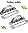 2 Pack Stealthy Invisible Cabinet Drawer Handle 180 Degree Rotating Hidden Concealed Grip Pulls with screws, zinc alloy