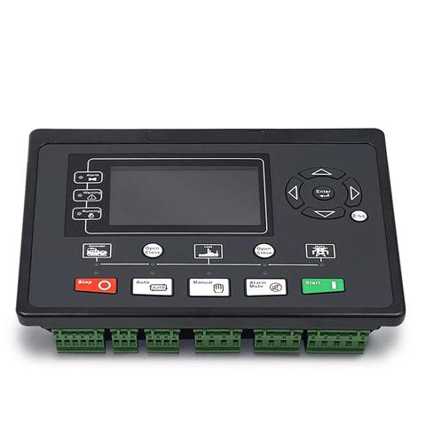 Auto Start Controller For Generator Control Panel 1 Piece CAN Bus Ready Process Controller front view with buttons
