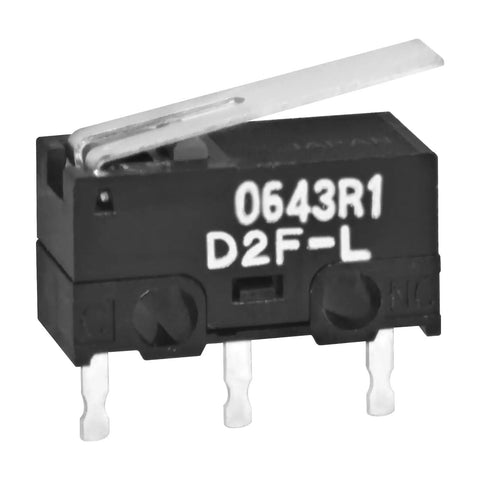 Three Pin Basic Limit Switch Pack Of Four SPDT Hinge Lever Subminiature 1.47N Actuator 3A 125V PCB Mount IP54 Rugged