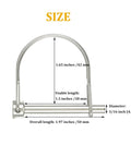 Heavy Duty Trailer Coupler Pin Kit No Tool Needed, 4 Pack 316 Stainless Steel Wire Lock Pins, 3/16 Inch Diameter By 1.97 Inch Length, Rustproof Quick Install Hitch Pin For Trailers size diagram