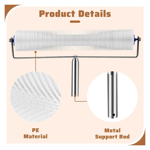 Spiked Screeding Roller For Epoxy Flooring 20 Inch Self Leveling Spike Roller With 2m Detachable Pole Product Details