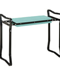 Padded Garden Kneeler And Seat Bench with extra thick foam, foldable steel frame, lightweight and portable for gardening.