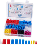Super Rad 250 Piece Silicone Tapered Plug Assortment Kit With Nine Sizes From One Fifteenth Inch To One Inch Perfect For Coating And Painting Projects Plus A Snazzy Storage Box For Every DIYer And Pro., assorted silicone tapered plugs in storage box, nine sizes