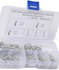 100 Pcs Cotter Pins R Clips Zinc Plated Spring Fasteners Set With Hairpin Clips Retaining Pins For Hitch Pin Lock System