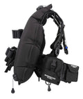 Crux Modular Scuba Diving BCD With 40 Lb Lift Black XLarge Micro Adjust Retention System For Custom Fit Modular Shoulder And Waist Straps
