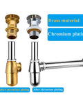 Brass material before and after chromium plating for Compact White Ceramic Washbasin And Faucet Combo For Small Bathrooms.