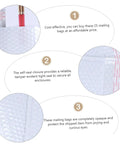 White Bubble Mailers 24x35cm Plus 5cm Padded Envelopes Shockproof Packaging Bags with self-seal closure and opaque design