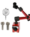 Pro Grade Dial Indicator Set With Magnetic Stand Base And Handle, Precision Dial Test Indicator And Comparator, 0.01mm Resolution, White Finish, Great For Machinists And Hobbyists, magnetic base and dial gauge kit