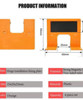 Product dimensions for Magnetic Door Hinge Jig Set Four Piece Quickly Aligns And Mounts Hinges Hands Free With 2mm Gap Locator