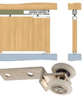 Heavy Duty Metal Bearing Sliding Door Pulley Block Kit With Two Wheels For Whisper Quiet Smooth Cabinet And Closet Track Hardware System Built For Heavy Loads And Long Lasting Performance Two Pack, metal bracket