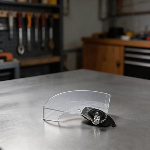 Miter Saw Transparent Blade Guard For 255 Saw Aluminum Machine Plastic And Metal Safety Cover in workshop setting