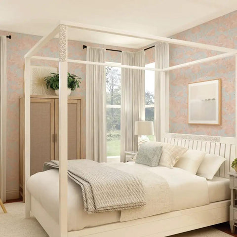Room with Cheeky Pink Flamingo Peel And Stick Wallpaper Two Pack 20.5 Inch By 16.5 Foot Removable Self Adhesive DIY Friendly No Mess