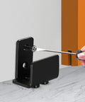 Installing U Shape Floor Guide For Sliding Barn Doors, 4 Pack, Black Finish, Wall Mount Or Flush Flat Bottom Design, Alloy Steel
