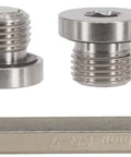 2 Pack Tough Stainless Steel Magnetic Hex Front Differential Oil Fill And Drain Plug For Polaris Ace General Rzr with seals and wrench
