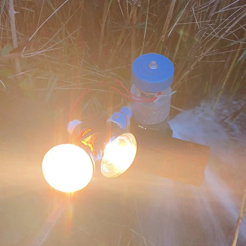 Heavy Duty Portable 500W Micro Hydroelectric Generator 110V 220V Water Turbine Power Station With Blue Connectors illuminating lights