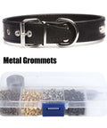 All In One Mini Grommet Kit For Do It Yourself Projects 800 Multi Color Eyelets In Gold Silver Bronze Gunmetal 2mm with storage box