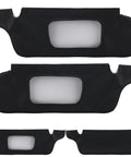 Ford Mustang Sun Visor Covers 1994 To 2004 Left And Right Vinyl Leather Trim Replacement Anti Scratch Protector 2 Pack Black Stitch Fits OE Look And Keeps Visor Durable.