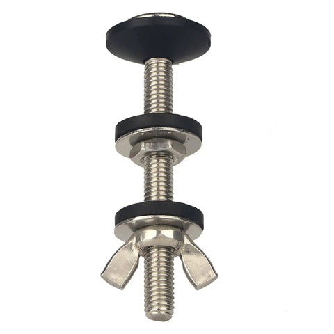 All In One Toilet Tank To Bowl Bolts And Gaskets Kit With Four Bolt Sets, 3.15 Inch Length, Five Sixteenth Inch Diameter close-up view