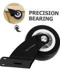Four Pack Heavy Duty Barn Door Rollers Running Like A Dream With Silent Caster Wheels For Cabinet And Wardrobe Sliders close-up of precision bearing wheel