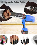 Beast Mode Electric Cable Cutter With 200kN Ratchet Power LED Display Battery Pack 70mm Cut For Aluminum And Armored Copper Cables