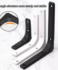 Rock Solid Metal L Floating Shelf Brackets In Matte Black Deliver Heavy Duty Corner Support With Rust Resistant Coating.
