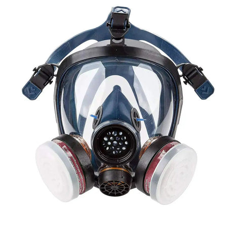 All Day Comfort Anti Dust Full Face Cover With Organic Vapor Protection For Paint Polishing Mold Construction And Welding Cleaning Anti Fog Lens Shield Wide View And Leak Free Seal