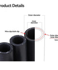 Premium Black Silicone Vacuum Hose Kit With 6 High Density Tubing Sizes From 1/8 In To 3/8 In For Auto Engine Cooling And Intake Systems Made To Survive Heat And Pressure While Delivering Flawless Seals Every Single Time, black silicone hose cross-section