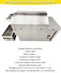 Roller Type Electric Stainless Steel Coffee Roaster, 220V 1PH, Horizontal Drum With 304 Food Grade Liner, 6kW High Power for home use.