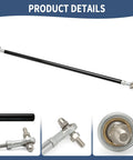 Harley Sportster Brake Linkage Rod For XL883 XL1200 Forward Controls 2004 2013 Black Aluminum Upgrade Kit Easy Install Built To Last Ultra Durable Precision Fit Smooth Braking Street Ready Look, black aluminum rod with pivot ends