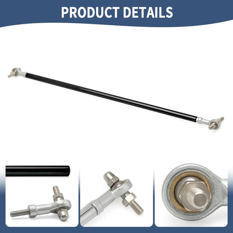 Harley Sportster Brake Linkage Rod For XL883 XL1200 Forward Controls 2004 2013 Black Aluminum Upgrade Kit Easy Install Built To Last Ultra Durable Precision Fit Smooth Braking Street Ready Look, black aluminum rod with pivot ends