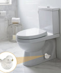 Duck Design Ceramic Toilet Bolt Covers 2 Pack Universal Fit Screw Caps installed on a clean white toilet with duck motif.