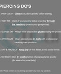 Image showing piercing do's list for Beginner Friendly Belly Button Piercing Kit 16Pcs Set With Navel Rings and Needles.