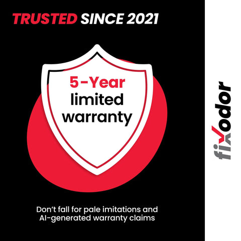 Warranty badge for Powered Anode Rod For Water Heaters That Eliminates Rotten Egg Smell In 24 Hours, Prevents Tank Corrosion.