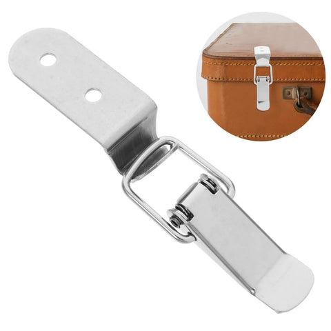 Stainless Steel Box Latches With Hook Design No Keyhole Needed Spring Loaded Toggle Clasp for securing bags and boxes