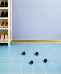 Adjustable Feet Levelers For Chairs Table Legs And Stools M6 Screw On Furniture Glides on blue tiled floor