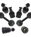 Front Suspension Kit With Ball Joints Sway Bar Links Track Bar And Bushings For 2008 2009 2010 Ford F-250/F-350 Super Duty, black steel parts