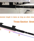 Badass Heavy Duty Keyboard Tray Guides With Ball Bearing Slides Three Fold Extensions Built To Last Thick Steel Rust Resistant Black Finish Smooth Desk Glides 10 Or 12 Inch Lengths 35 Or 60mm Lugs Easy Assembly For Pros Seeking Top Gear installed under desk