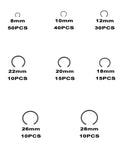 300 Piece Metric Round Wire Internal Snap Ring Assortment Kit In Carbon Spring Steel With Black Finish Includes 14 Bore Sizes From 7mm To 30mm