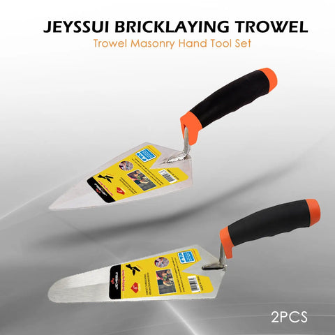 Concrete Trowel Set 2 Pcs 6 Inch Pointing And Gauging Trowels With Carbon Steel Blades And Soft Grip Handles For Masonry Repairs