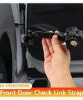Hand holding Door Check Strap Hinge Stop Limiter For Front Left And Right Doors Fits Peugeot Boxer Citroen Relay Fiat Ducato 1358220080