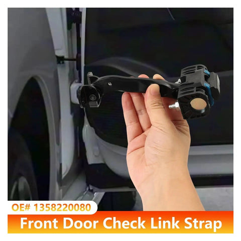 Hand holding Door Check Strap Hinge Stop Limiter For Front Left And Right Doors Fits Peugeot Boxer Citroen Relay Fiat Ducato 1358220080
