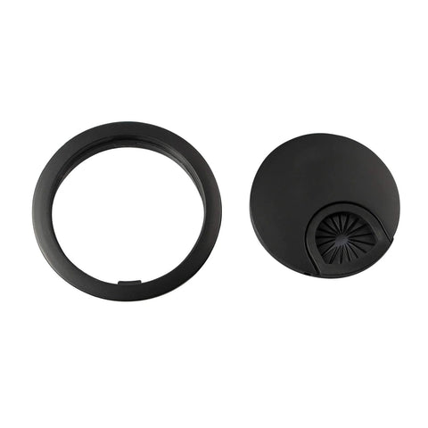Zinc Alloy Desk Grommet For Wire Organization And Cable Management, 53mm Hole Cover, Black, 2 Pack, Electroplated Finish
