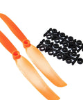 Orange propellers and black mounting accessories for 2212 2200KV Brushless Outrunner Motor 13T With 3.5mm Male Banana Bullet.