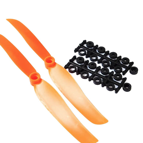 Orange propellers and black mounting accessories for 2212 2200KV Brushless Outrunner Motor 13T With 3.5mm Male Banana Bullet.