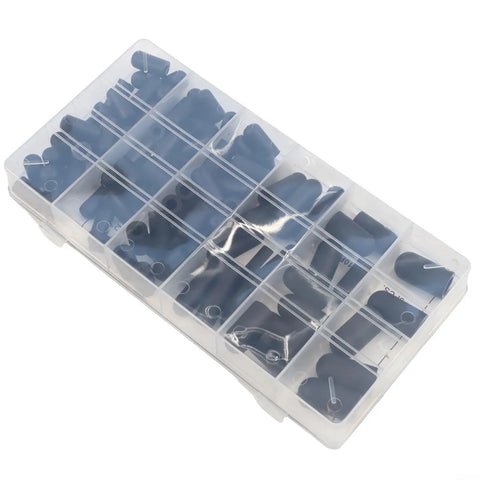 Solid 100pc Rubber Vacuum Cap Kit For Carburetor And Manifold Hose Ends Assortment Set To Keep Dust Out And Save Your Ride clear plastic storage case