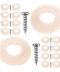 Cool Wakauto 20 Pack Guitar Tuner Washer Kit With Screws For Acoustic Guitars And Ukuleles, white plastic washers and metal screws