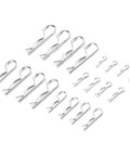 Assorted sizes of 100 Piece Galvanized Carbon Steel R Cotter Pin Kit With Handy Storage Box For Tractor, Trailer, Machinery And Automotive