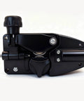 Close-up of Lincoln 90i Wire Feed Motor Replacement For MIG Welders 24V DC 10W showing black metal casing and components.
