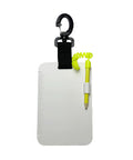 Underwater 6 By 4 Inch Waterproof Slate With Clip And Pencil For Scuba, Snorkeling, Freediving And Dive Lessons, Reusable Writing Pad.